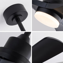 Hot sales 42 Inch Ceiling Fans with Lights and Remote, Black Ceiling Fan for Patios with Light 3 Blades Modern Ceiling Fan Noiseless Reversible DC Motor, Ceiling Fan for Farmhouse