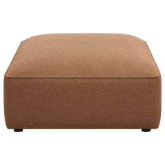 Jennifer Terracotta Square Upholstered Ottoman