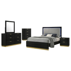 Sophia Black 5-piece Queen Bedroom Set