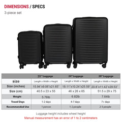 2025 black suitcase