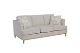 Sofa with 3 Reversable Cushions and 2 Pillows