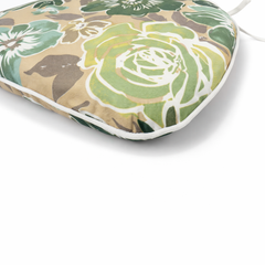 Outdoor Patio Chair Cushions, Water-Repellent U-Shape Thick Foam Seat Cushions with Ties, 17"x16"x2" All-Weather Cushions for Garden, Patio & Dining Chairs (Set of 4)- Magpie Fabrics