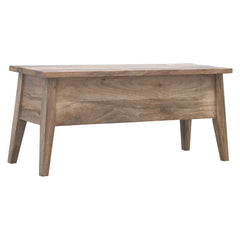 Solid Wood Lid Up Storage Bench, Light Brown