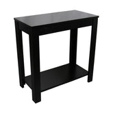 24" Tall Wooden End Table with Black finish