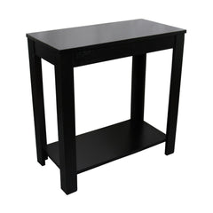 24" Tall Wooden End Table with Black finish