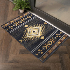 Tribes GC_YLS4001 Black 2 ft. 7 in. x 7 ft. 3 in. Southwest Area Rug