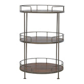 Industrial Round Butler Tray Table