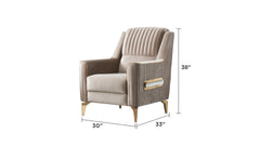 Melody Modern Contemporary Velvet Fabric Upholstered Chair made with Wood & Iron in Taupe same asG150109320 (B is NJ inventory, G is CA inventory,)