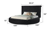 HAZEL Queen 5 Pc Bedroom Set Made With Wood In Black Color(NJ INVENTORY)