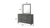 Denver Modern Style 6- Drawer Dresser Made with Wood in Gray (INCLUDES ONLY DRESSER) same as B009P272307 (CA inventory)