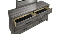 Denver Modern Style 6- Drawer Dresser Made with Wood in Gray (INCLUDES ONLY DRESSER) same as B009P272307 (CA inventory)