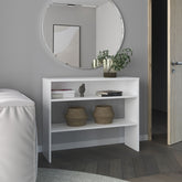 Library Desk 31.5" H, with 2 Shelves and 2 Legs, White