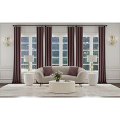 Saanich Beige Upholstered Curved Loveseat
