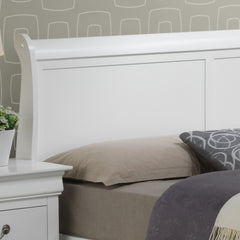 Elegant Traditional Storage Bed In White