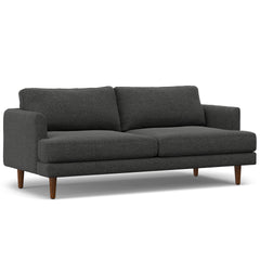 Livingston 76 inch Sofa in Charcoal Grey Woven-Blend Fabric