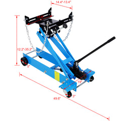 Hydraulic transmission service jack,flloor jack 1 ton capacity 2200lb,low profile