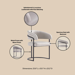 Dining Chair in Light Gray