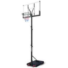 Use for Outdoor Height Adjustable 5.7 to 10ft Basketball Hoop 44 Inch Backboard Portable Basketball Goal System with Stable Base and Wheels