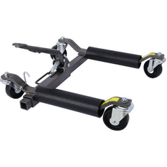 Set of (2) Wheel Dolly Car Skates Vehicle Positioning Hydraulic Tire Jack Ratcheting Foot Pedal Lift Hydraulic Car Wheel Dolly, 1,250lbs