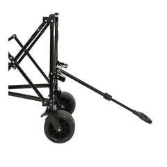 Collapsible Foldable Extended Wagon,480lbs Weight Capacity, Heavy Duty Folding Utility Garden Cart with Big All-Terrain Beach Wheels & Drink Holders,Side Pocket and Brakes, Black