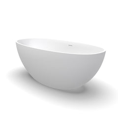 61 inch small size artificial stone solid surface freestanding bathroom bathtub