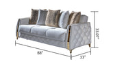 Lust Modern Style Sleeper Sofa Made with wood in Off White (CA INVENTORY)