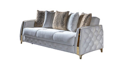 Lust Modern Style Sleeper Sofa Made with wood in Off White (CA INVENTORY)
