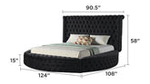 HAZEL King 5 Pc Bedroom Set Made With Wood In Black Color(NJ INVENTORY)