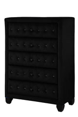 HAZEL King 5 Pc Bedroom Set Made With Wood In Black Color(NJ INVENTORY)