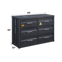 Cargo Gunmetal Finish Dresser