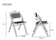Folding Chair - Set of 2 in Natural