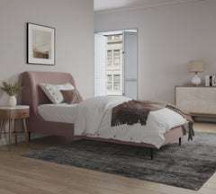 Twin Bed in Blush and Black