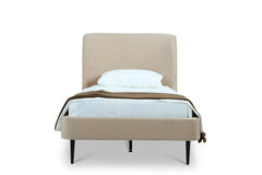 Twin Bed in Taupe and Black