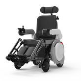 One-Touch Folding Electric Wheelchair for Adults, 15 Miles Long Range Foldable Power Wheelchair with Zero Gravity, Rehabilitation Training