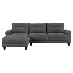 Verona Grey Loose Back Sectional Sofa