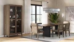Double Pedestal Table In Latte Finish