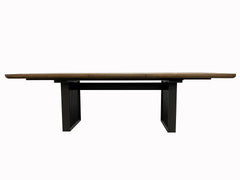 Double Pedestal Table In Latte Finish