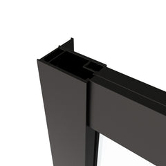 50"-54"W x 72"H sliding shower door, sliding door, with 1/4" tempered glass and Matted Black finish 5472