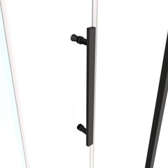 50"-54"W x 72"H sliding shower door, sliding door, with 1/4" tempered glass and Matted Black finish 5472