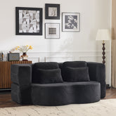 Queen Size Foldable Sofa Bed, plush Futon Sofa Couch, High-Density Foam Convertible Sleeper Sofa, Foldable Floor Couch Bed for Living Room, Guest Room, Bedroom.black
