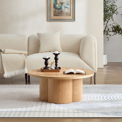 Round Coffee Table Modern Accent Tea Table for Bedroom Living Room Office Apartment