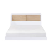 White Finish Full Bed Bookcase Headboard Youth Bedroom Furniture 1pc