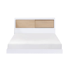 White Finish Full Bed Bookcase Headboard Youth Bedroom Furniture 1pc
