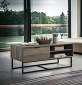 Homare Rustic Oak & Black Finish Coffee Table
