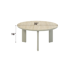 Ingram Ceramic Top & Light Gray Finish Coffee Table