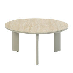 Ingram Ceramic Top & Light Gray Finish Coffee Table