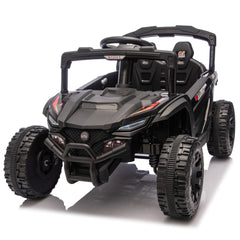 24V Kids ride on UTV W/ 2.4G PC,80W*2,Four-wheel suspension, Anti-Collision bar, High Chassis and Anti-Slip Grip wheels, Bluetooth and Music,Provide a speed of 1.86-3.11mph for Kids Aged 3-5