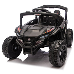 24V Kids ride on UTV W/ 2.4G PC,80W*2,Four-wheel suspension, Anti-Collision bar, High Chassis and Anti-Slip Grip wheels, Bluetooth and Music,Provide a speed of 1.86-3.11mph for Kids Aged 3-5
