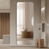 65"x 24" inch Full Body round corner mirror for Living Room Bedroom Cloakroom Wall hanging with hanging hole High quality 5mm silver mirror Explosion-proof glass