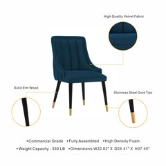 Dining Chair in Midnight Blue